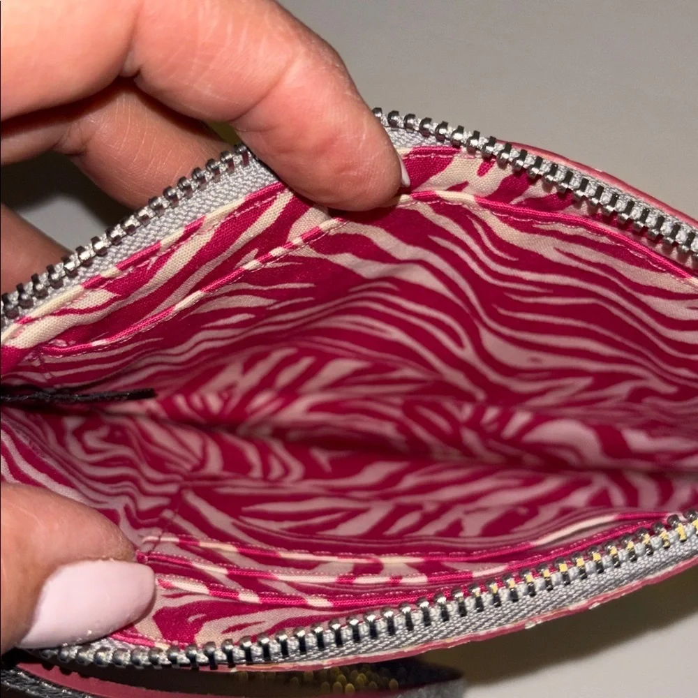 BRIGHTON SILVER METALLIC WRISTLET WITH SOME BLING ON ONE SIDE PLAIN ON THE OTHER
